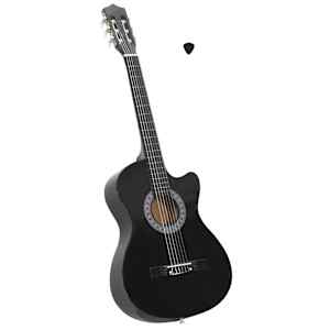 vidaXL Western klassikaline kitarr 6 keelega, must, 38''