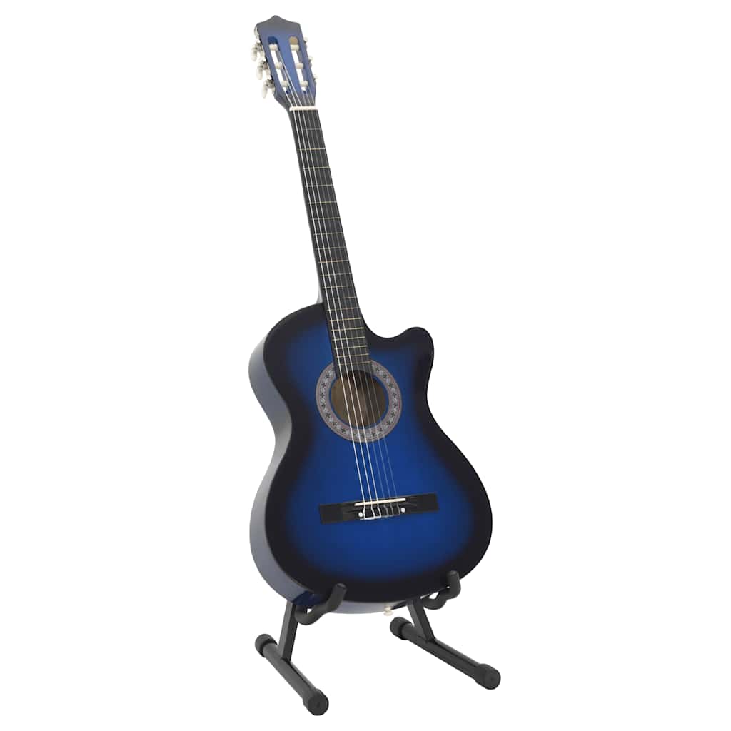 vidaXL 12 részes kék 6 húros klasszikus Western gitár szett 38"