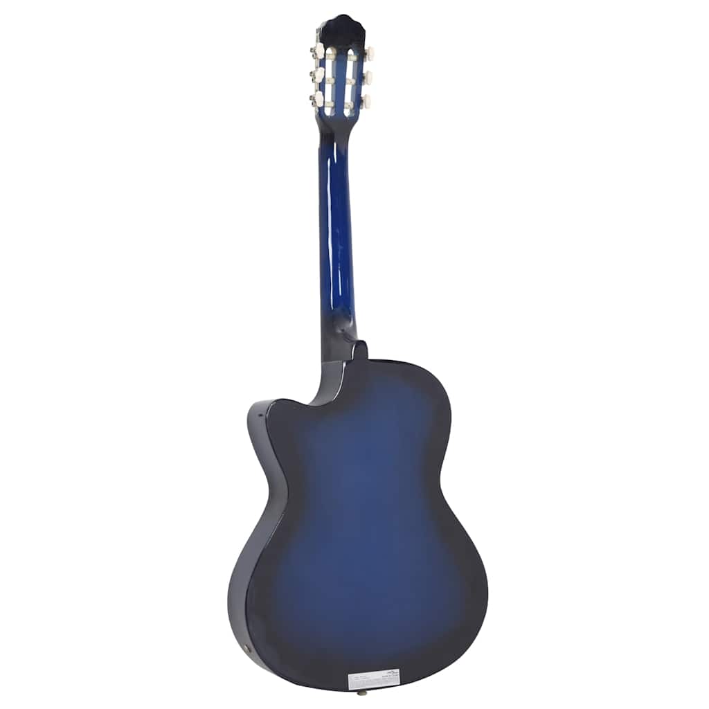 Alternativ bild 3 för VidaXl Akustisk Westerngitarr Med Cutaway Eq-Pedal Och 6 Strängar Blå
