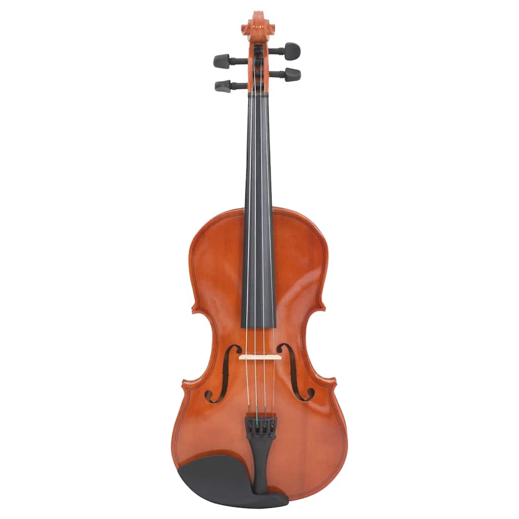 Thumbnail - vidaXL Violine Komplettset mit Bogen und Kinnhalter Dunkles Holz 4/4