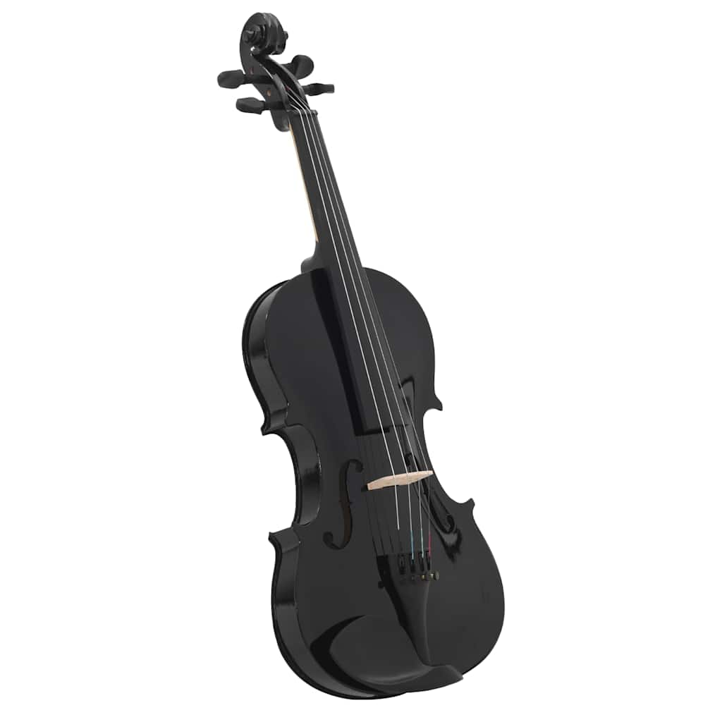 vidaXL Set complet vioară cu arcuș și suport bărbie, negru 4/4
