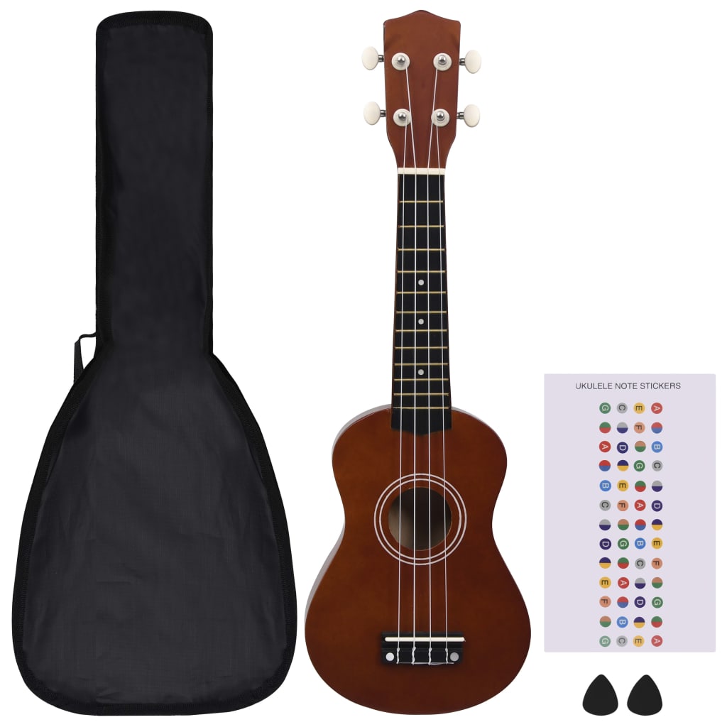 Vidaxl Set De Ukulele Soprano, Pentru Copii, Cu Husa, 21