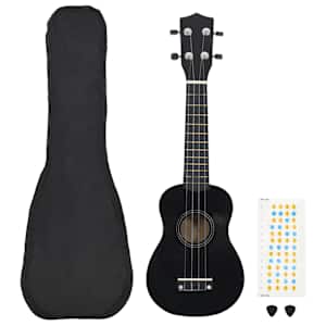 Set soprano ukulele s obalem pro děti černé 23" - obrázek 1