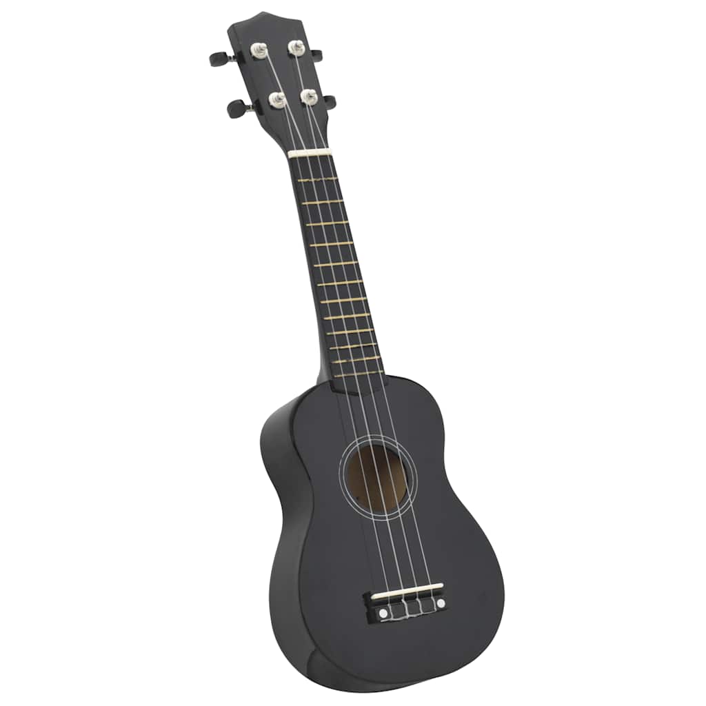 vidaXL Ukuleleset met tas voor kinderen sopraan 23'' zwart afbeelding