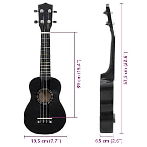 Set soprano ukulele s obalem pro děti černé 23" - obrázek 9