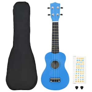 Otroški ukulele soprano s torbo baby moder 23"