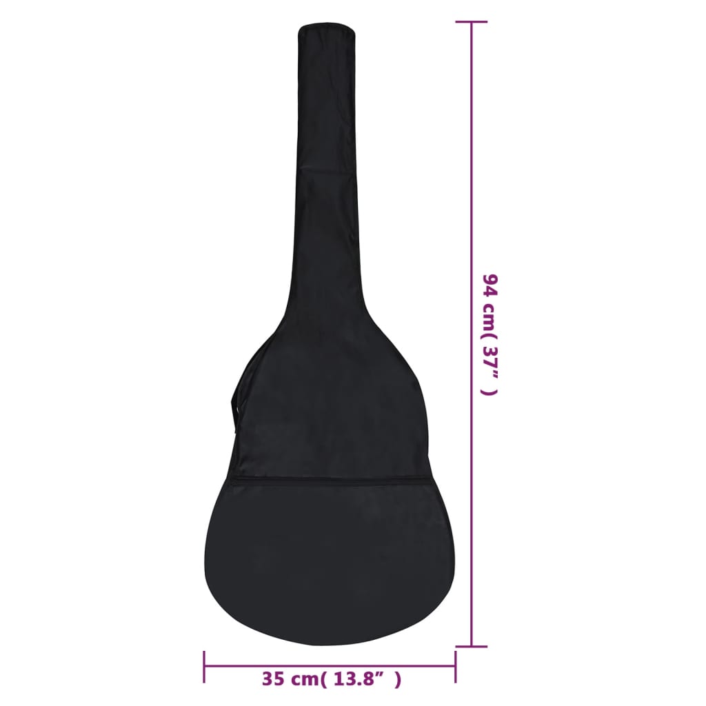 ģitāras soma 1/2 klasiskajai ģitārai, melna, 94x35 cm, audums | Stepinfit.lv