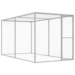 Klec pro kočky 3 x 1,5 x 1,5 m pozinkovaná ocel - obrázek 1