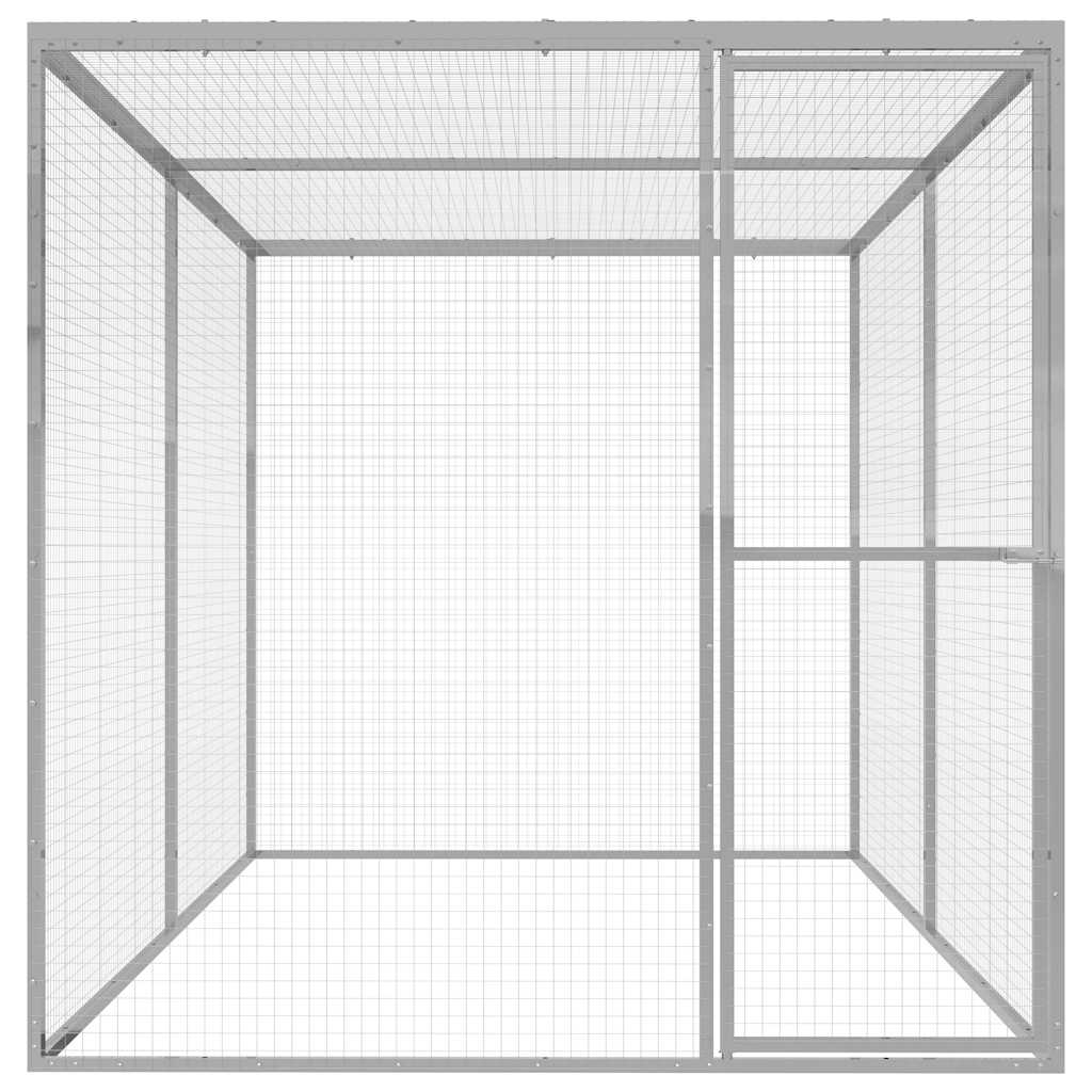 vidaXL Klietka pre mačky 3x1,5x1,5 m, pozinkovaná oceľ