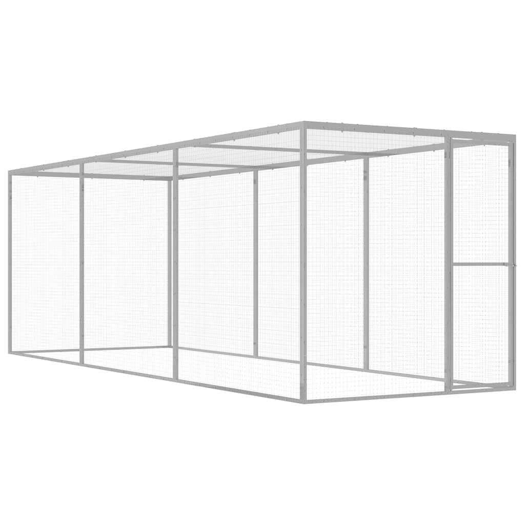 Cat Cage Lockable Pet Cat Cage Animal House Outdoor Galvanized Steel vidaXL - Produktbild 1