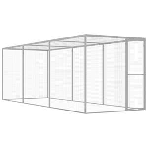 Klec pro kočky 4,5 x 1,5 x 1,5 m pozinkovaná ocel - obrázek 1