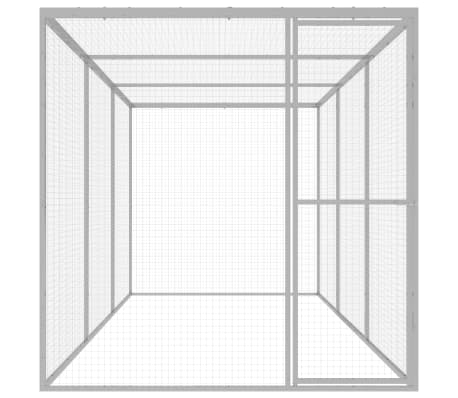 vidaXL Katzenkäfig 4,5x1,5x1,5 m Verzinkter Stahl