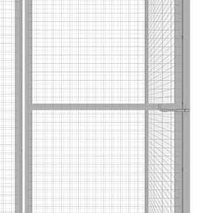 Klec pro kočky 4,5 x 1,5 x 1,5 m pozinkovaná ocel - obrázek 4