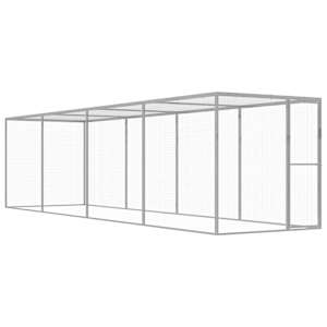 Klec pro kočky 6 x 1,5 x 1,5 m pozinkovaná ocel - obrázek 1