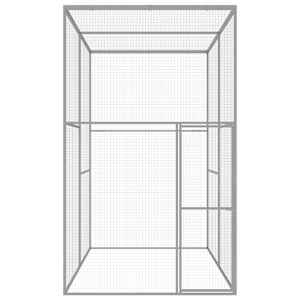 Klec pro kočky 3 x 1,5 x 2,5 m pozinkovaná ocel - obrázek 2