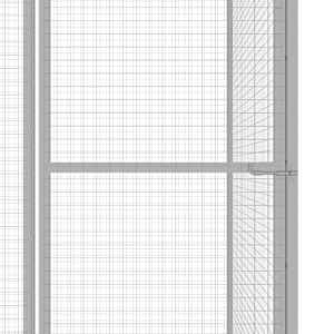 Klec pro kočky 3 x 1,5 x 2,5 m pozinkovaná ocel - obrázek 4