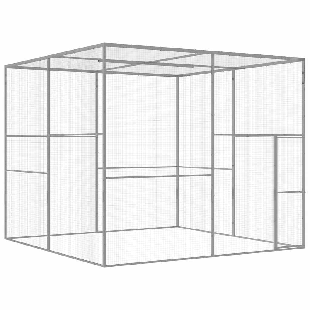 vidaXL Klec pro kočky 3 x 3 x 2,5 m pozinkovaná ocel