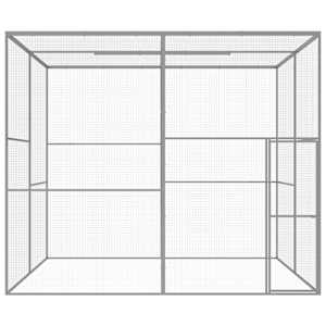 Klec pro kočky 3 x 3 x 2,5 m pozinkovaná ocel - obrázek 2