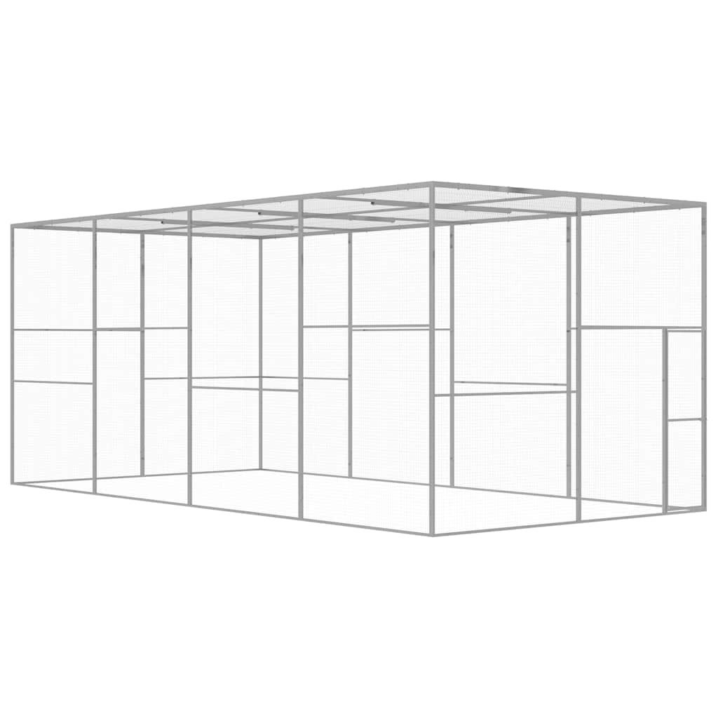 vidaXL Cușcă pentru pisici, 6x3x2,5 m, oțel galvanizat