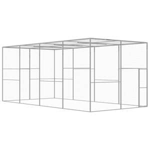 Klec pro kočky 6 x 3 x 2,5 m pozinkovaná ocel - obrázek 1