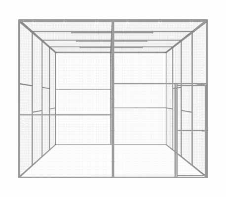 vidaXL Klatka dla kota, 6 x 3 x 2,5 m, stal galwanizowana