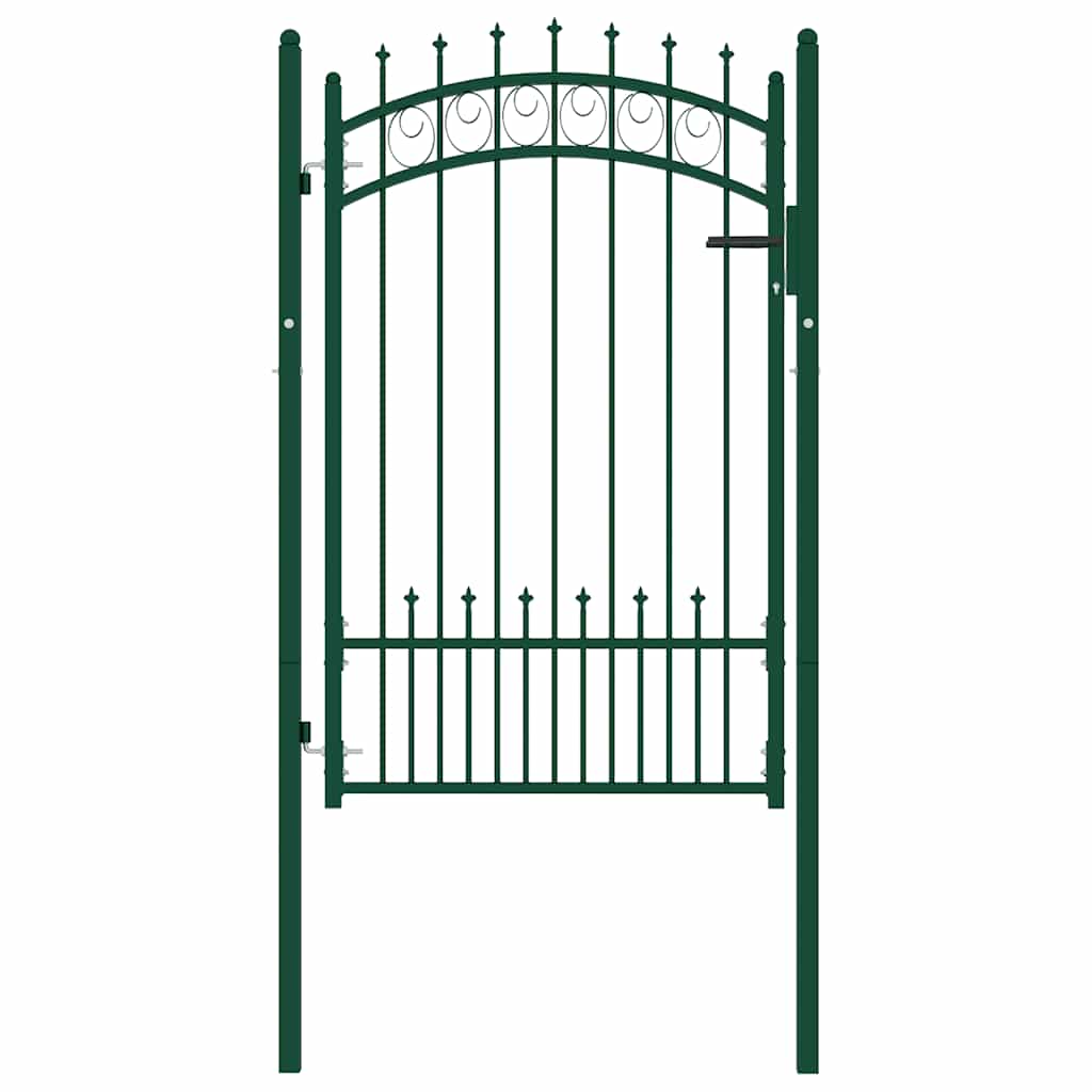 vidaXL Poort met speerpunten 100x150 cm staal groen
