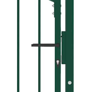 Plotová branka EMMEN s hroty ocelová 104 x 109,5 cm zelená - obrázek 4