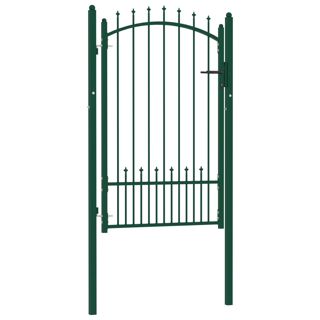 vidaXL Poort met speerpunten 100x150 cm staal groen afbeelding