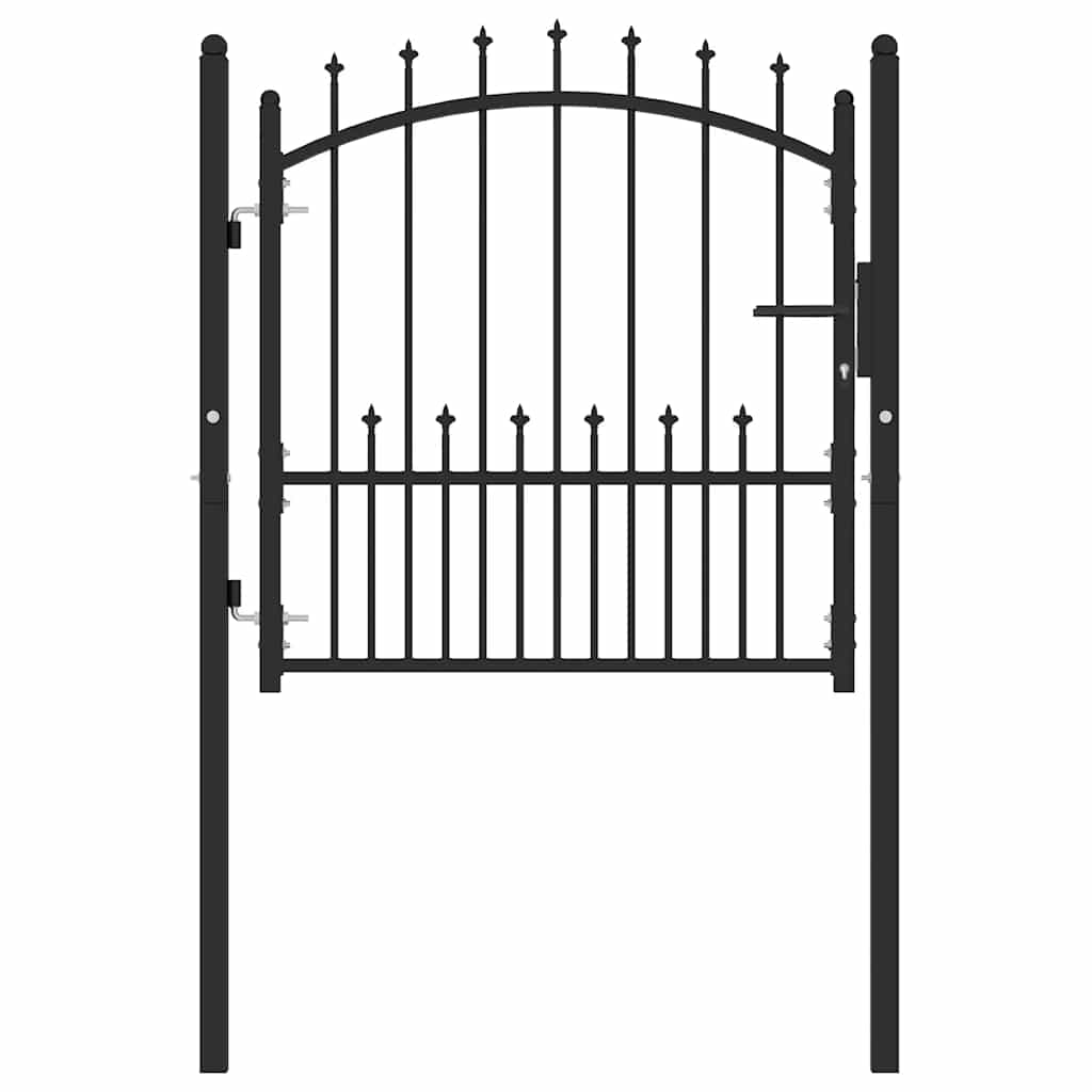vidaXL Poort met speerpunten 100x100 cm staal zwart