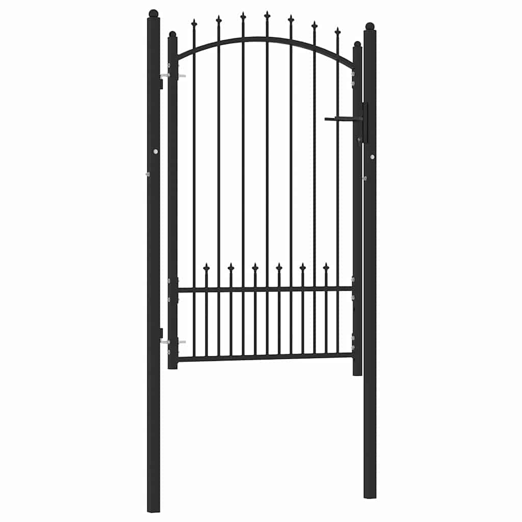 vidaXL Hekpoort met slot Zwart 100 x 150 cm Poedergecoat staal
