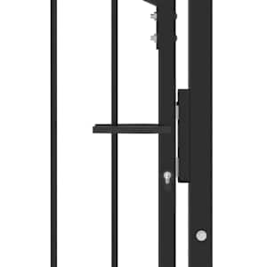 Brána s hroty EMMEN 100 x 200 cm Práškově lakovaná ocel Černá - obrázek 3