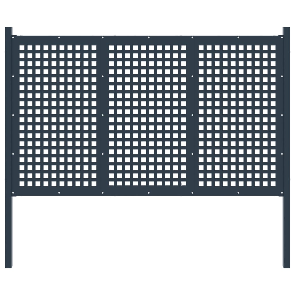 vidaXL Puutarhan aitaportti teräs 177×150 m antrasiitti