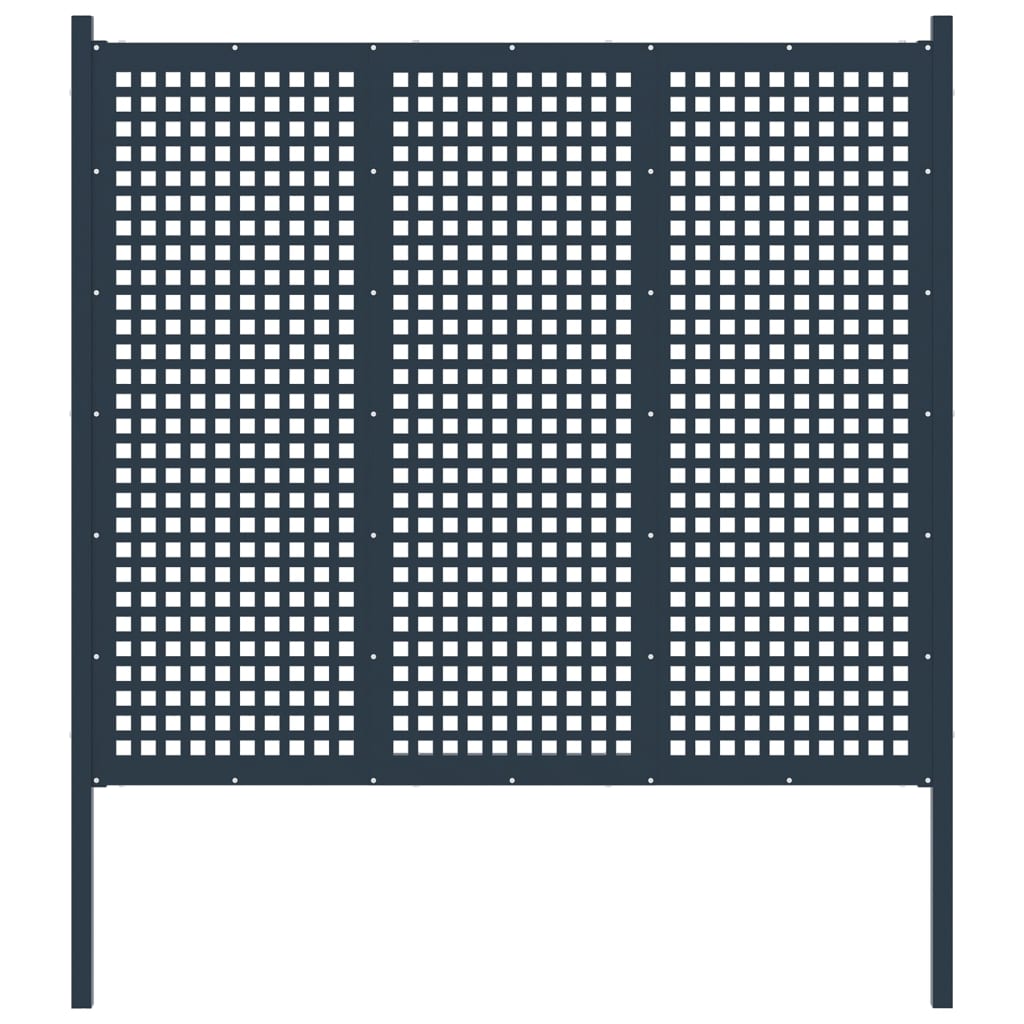 vidaXL Puutarhan aitaportti teräs 177×200 m antrasiitti