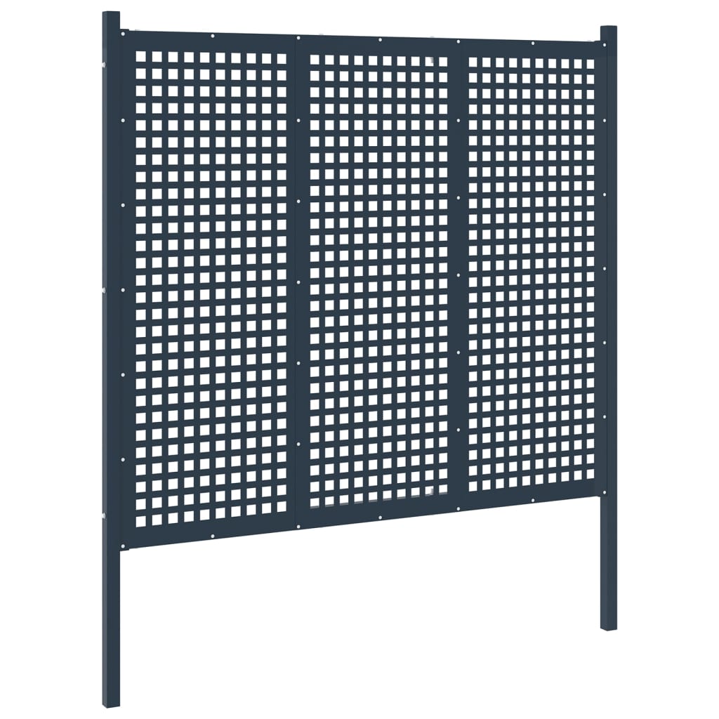 vidaXL Schutting 177x200 cm staal antracietkleurig afbeelding
