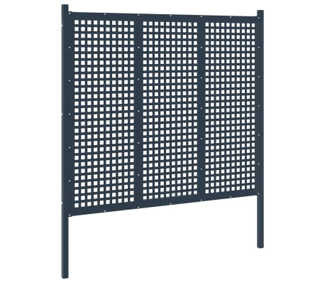 vidaXL Garden Fence Steel 178x200 cm Anthracite
