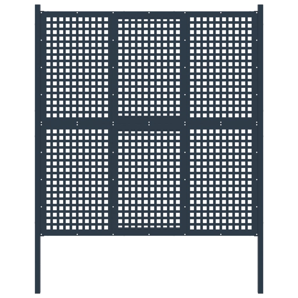 vidaXL Gard de grădină, antracit, 177×225 cm, oțel 177x225