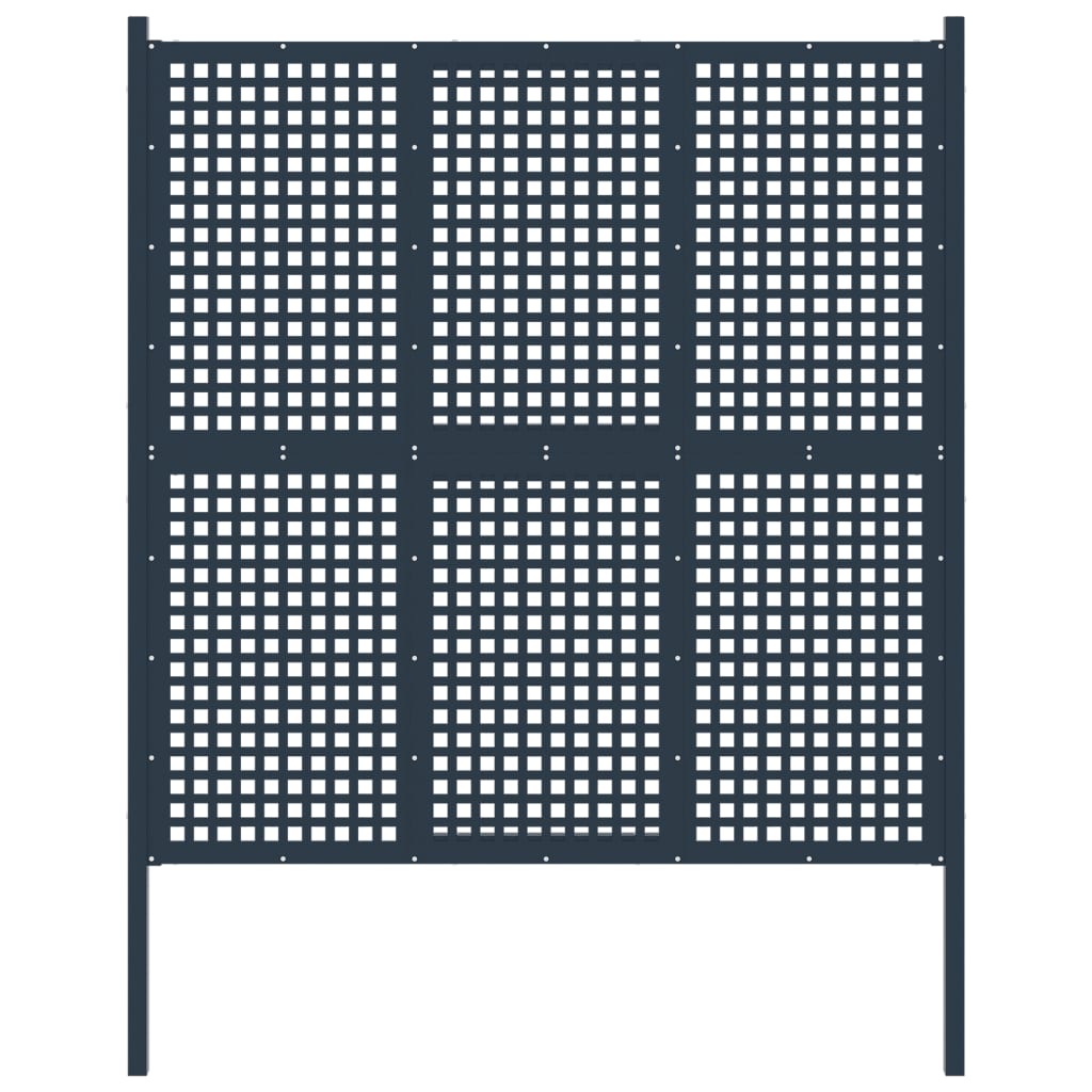 vidaXL Puutarhan aitaportti teräs 177×225 m antrasiitti