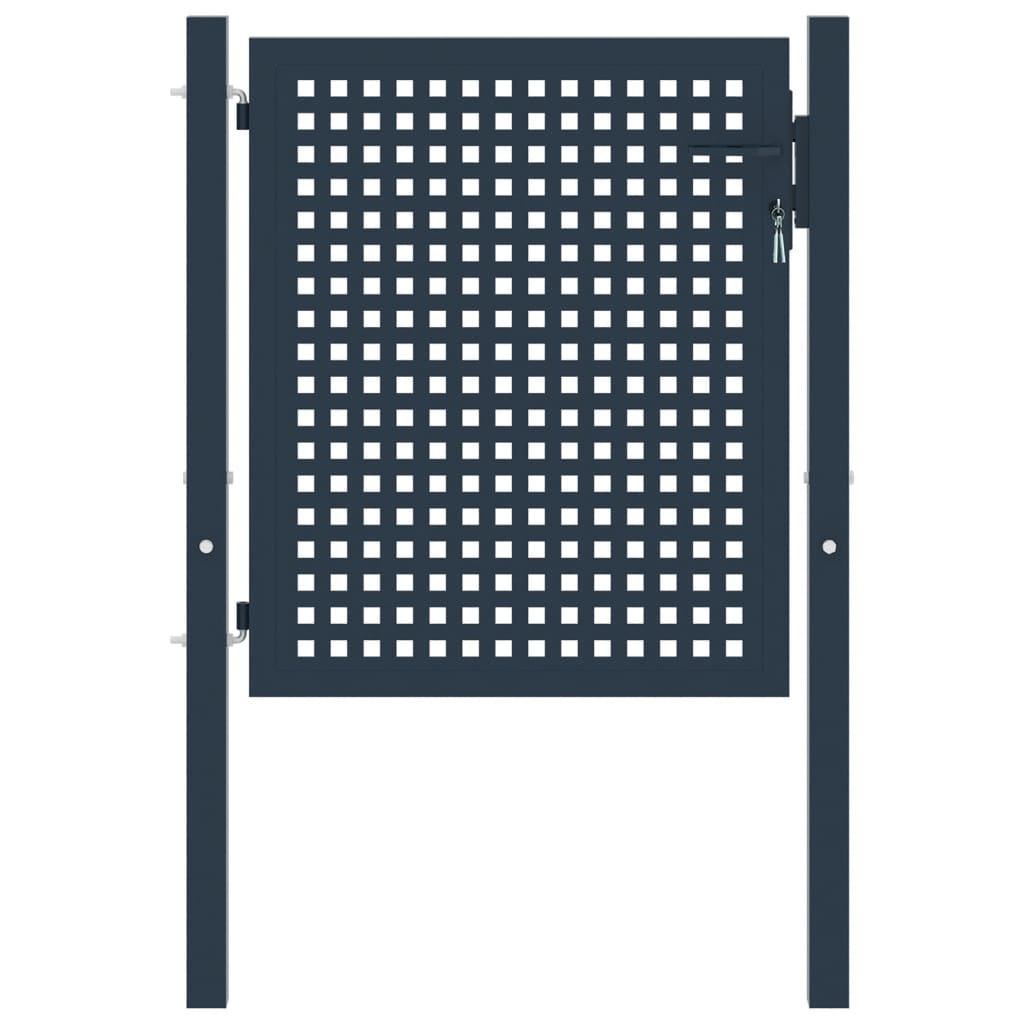 vidaXL hegnslåge 102x150 cm stål antracitgrå