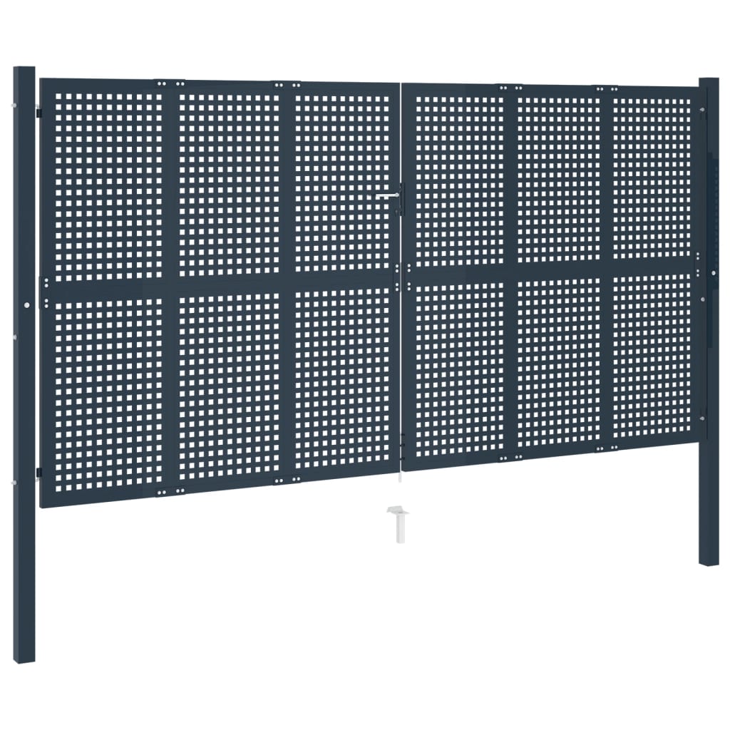 vidaXL Fence Gate Anthracite 404x250 cm Steel