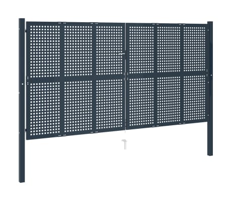 vidaXL Fence Gate Anthracite 404x250 cm Steel