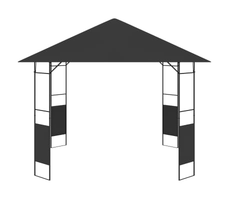 vidaXL Paviljong 3x3 m antracit 160 g/m²