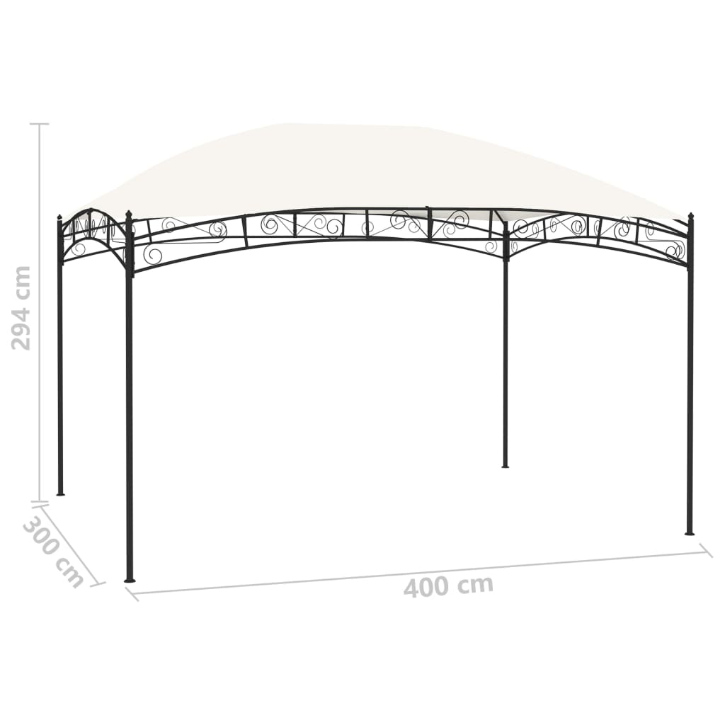 Pavilion de grădină, crem, 4 x 3 m, 180 g/m²