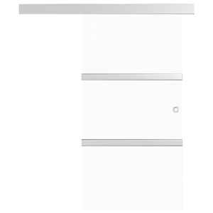 Posuvné dveře ESG sklo a hliník 90 x 212 cm stříbrné - obrázek 4