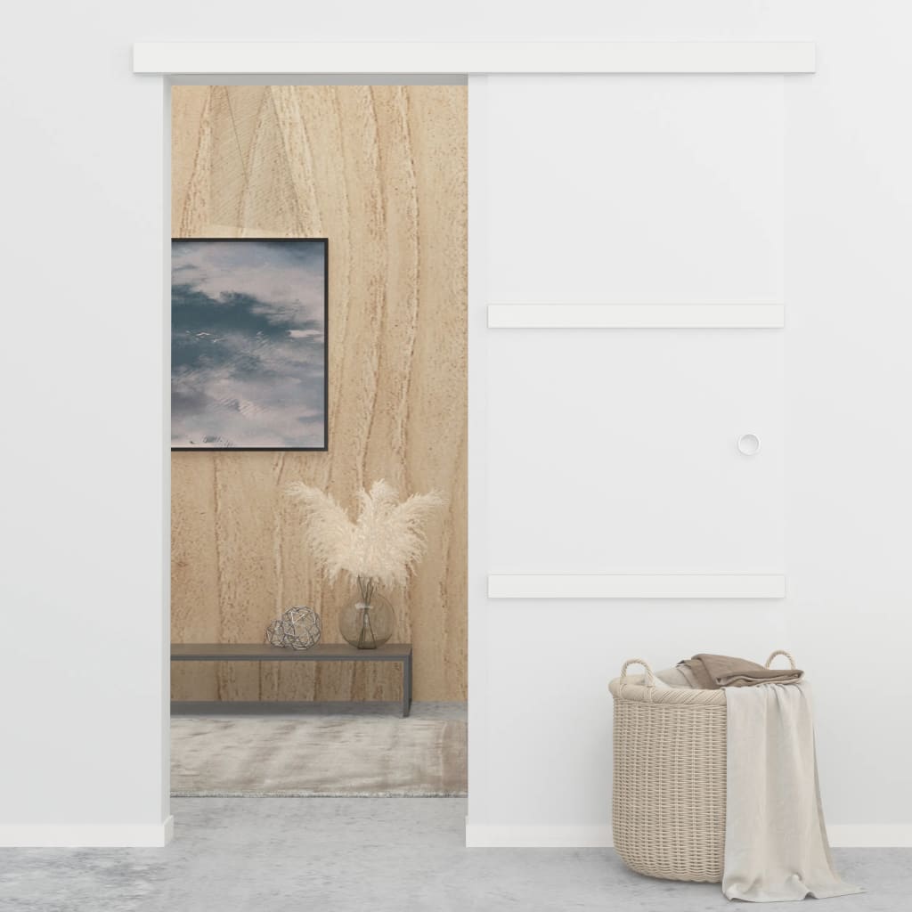 vidaXL Schuifdeur met zachte stops 76x205 cm ESG-glas en aluminium afbeelding