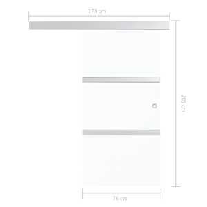 Posuvné dveře s měkkými zarážkami ESG sklo a hliník 76 x 205 cm - obrázek 8