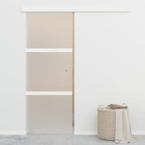 Posuvné dveře s měkkými zarážkami ESG sklo a hliník 76 x 205 cm - obrázek 1