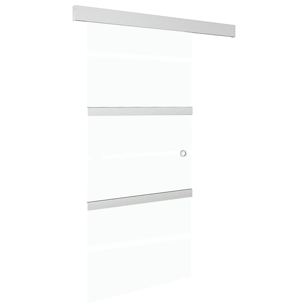 vidaXL PosuvnĂ© dveĹ™e s mÄ›kkĂ˝mi zarĂˇĹľkami ESG sklo a hlinĂ­k 90 x 205 cm