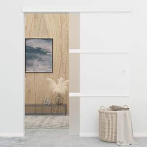 Posuvné dveře s měkkými zarážkami ESG sklo a hliník 90 x 205 cm - obrázek 3