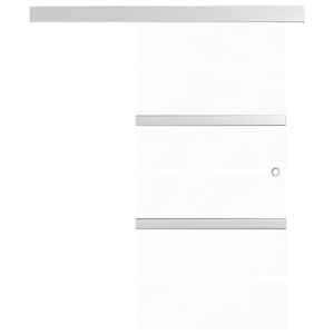 Posuvné dveře ESG sklo a hliník 76 x 212 cm stříbrné - obrázek 4