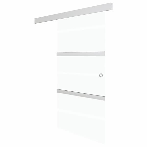 vidaXL liuguks, ESG-klaas ja alumiinium, 90 x 205 cm, h&otilde;bedane